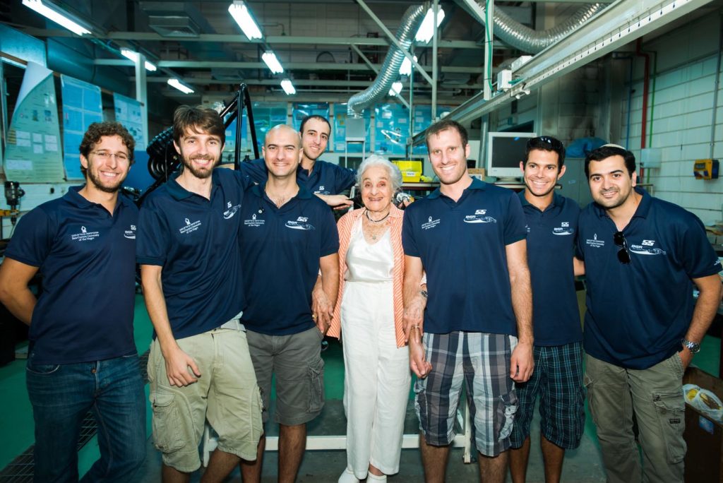 Meet the students behind BGU’s innovative research. Pictured here Lolita Goldstein, of New York, with the BGU Racing Team that building and races Formula 1 racecars.