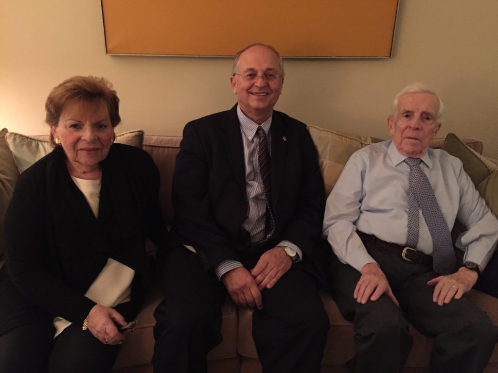 Rochelle and Maks Etingin hosted an event in their home with BGU's rector, Prof. Zvi HaCohen (center).