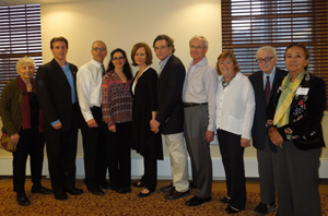 Dr. Dan Gincel with Americans for Ben-Gurion University Supporters in Pittsburgh: Margit Diamond; Dr. Dan Gincel; Dr. Daniel and Simone Rubin; Amy and Lou Weiss; Louis and Sandra Kushner; Dr. Aron and Irene Szulman
