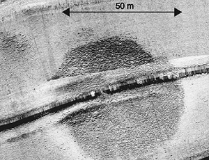 The structure was first detected during a sonar survey of the Sea of Galilee (Photo: Shmuel Marco)