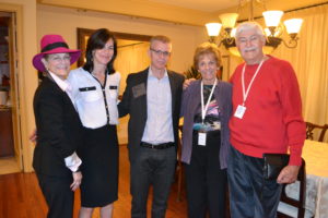 Regional Director Deborah Bergeron, Shira Yosher, Prof. Arieh Saposnik, Arline and Ben Guefen