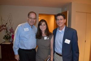 Steve Finkelman, Sara Bloome and Jerrad Bloome catching up at a recent regional board gathering and Zin Fellows reception.