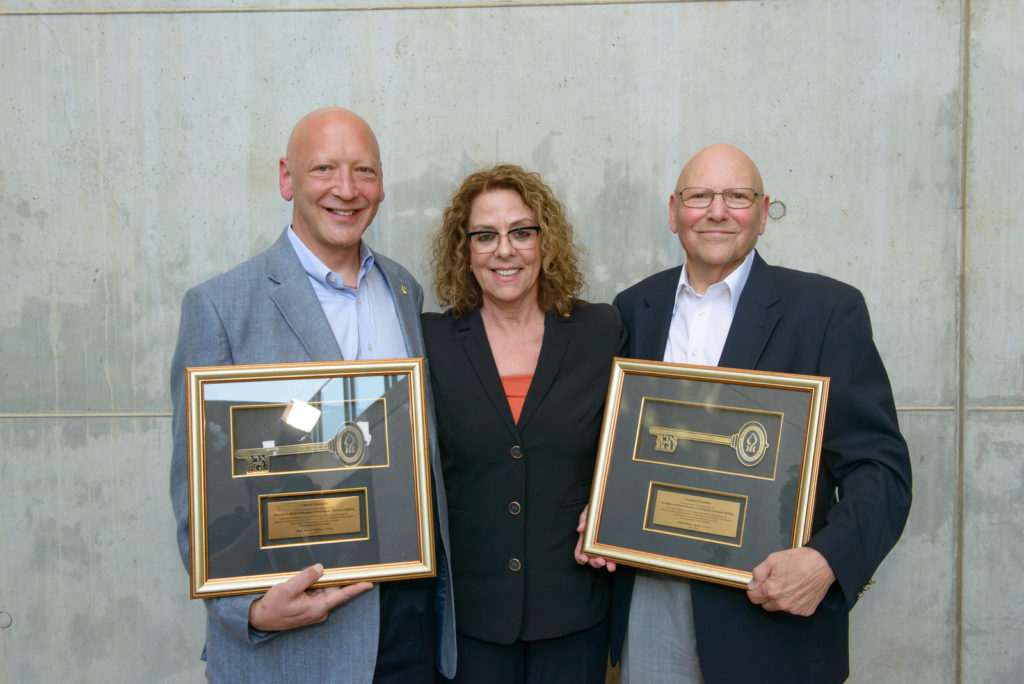 Dr. David Breslauer, BGU President Prof. Rivka Carmi and Stephen Breslauer