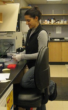 Dr. Debbie Toiber in her lab