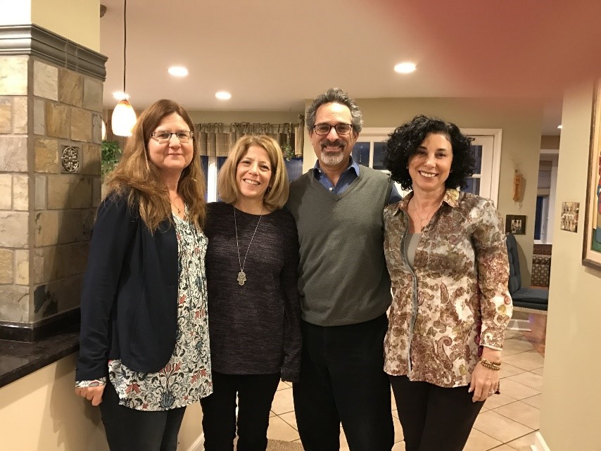 3-22-18 Zin Fellows gathering with Dr. Paula Kabalo, Ben-Gurion Institute; hosts Debra and Mark Zweben; Michele Levin, Philadelphia Chapter Co-chair