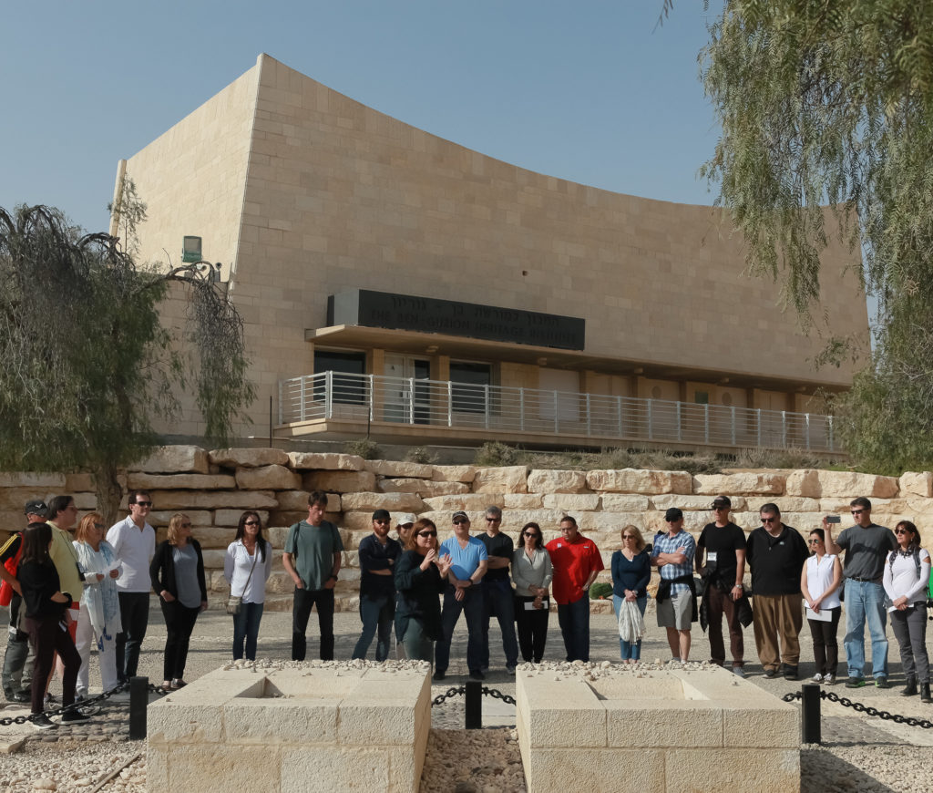 Fellows visiting the grave site of David Ben-Gurion