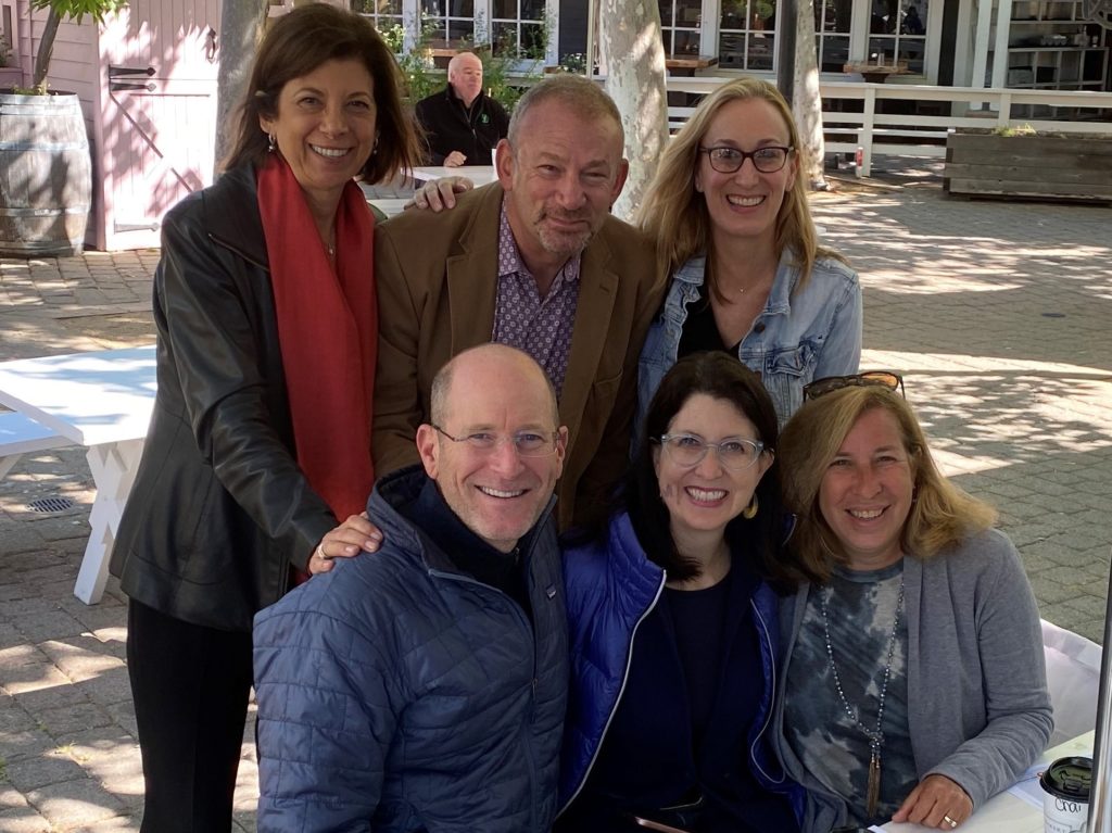 Zin Fellows Peter Yolles, Lisa Douglass, Marci Dollinger (board member and Bay Area Chapter Chair), with A4BGU staff Judith Alterman